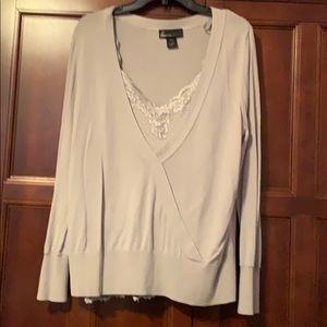 Silver sweater with tank top